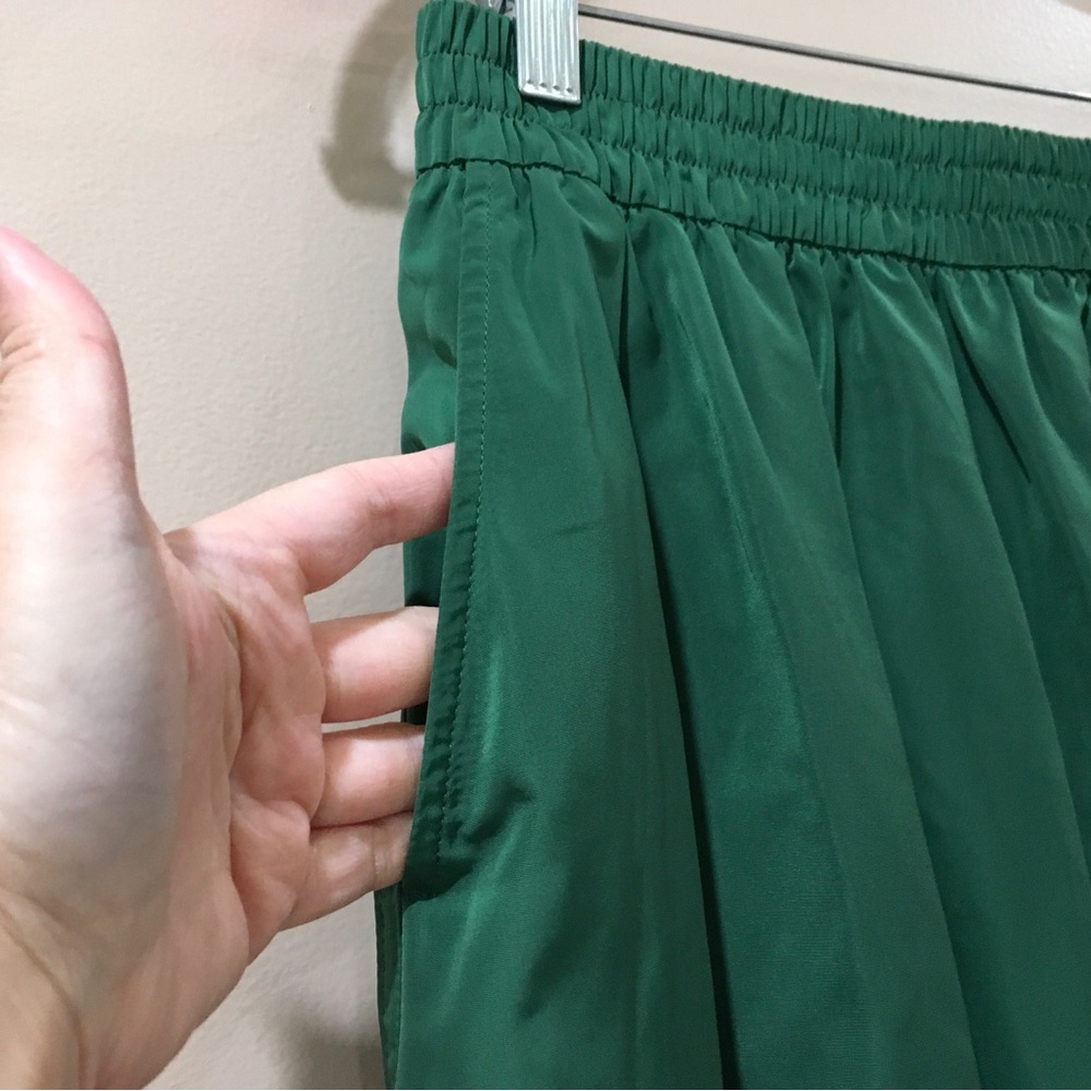 ZARA Maxi Skirt Voluminous Green Women XS-S Pull On Nylon Pocket New 2731/062 - Picture 10 of 10